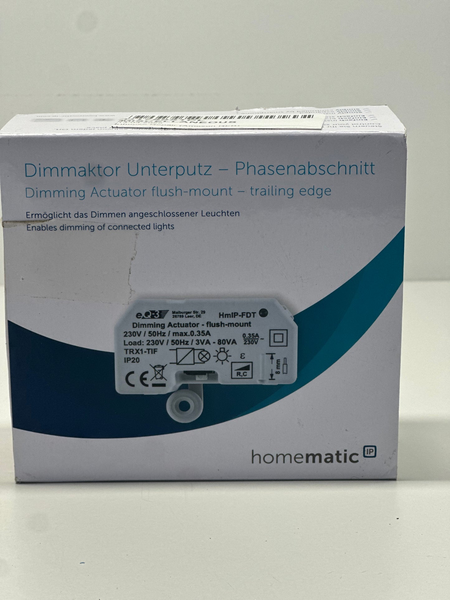 Homematic IP Smart Home Dimmaktor Unterputz – Phasenabschnitt