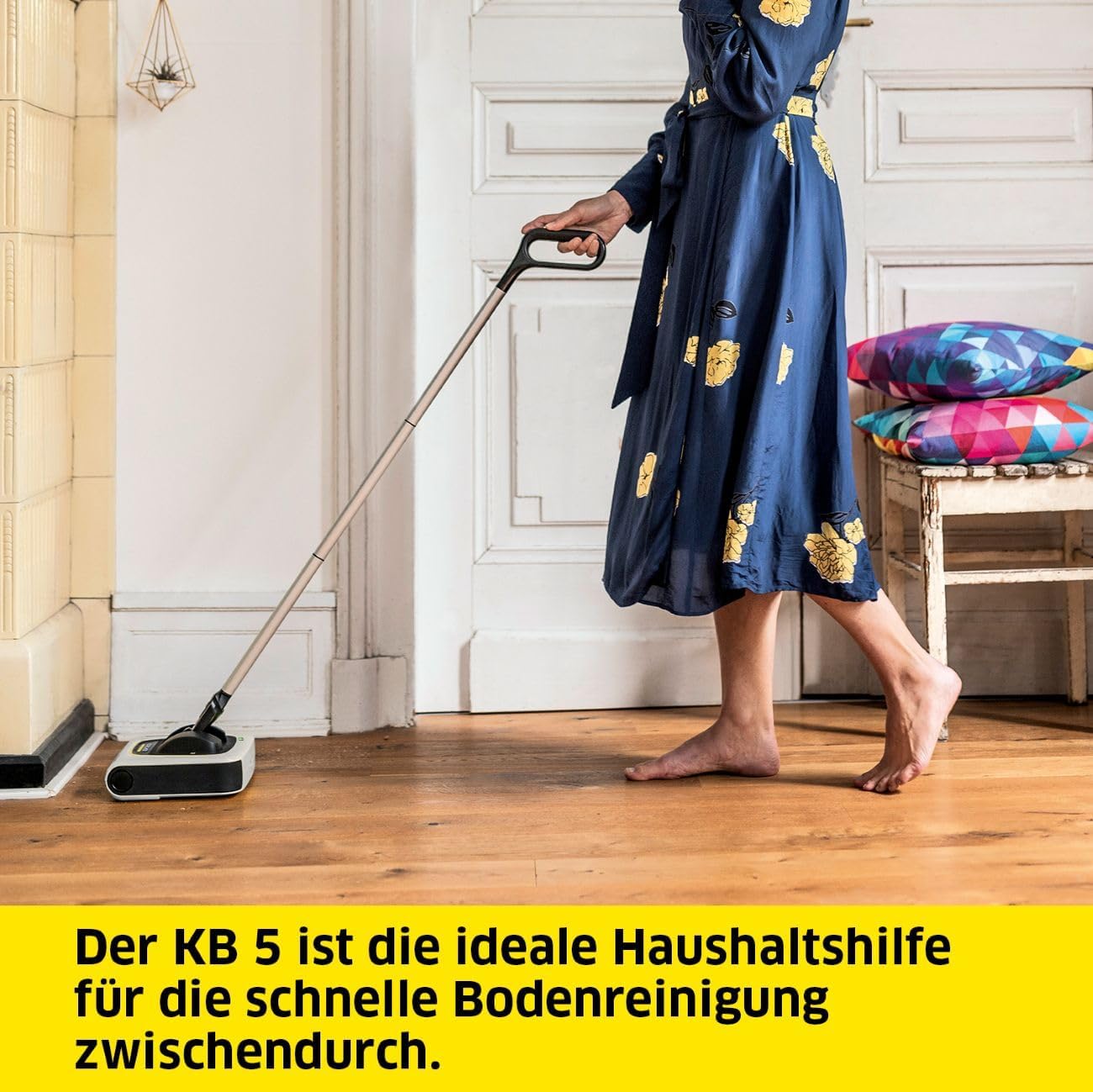 Kärcher Akku-Besen KB 5, elektrischer Besen für die schnelle Bodenreinigung
