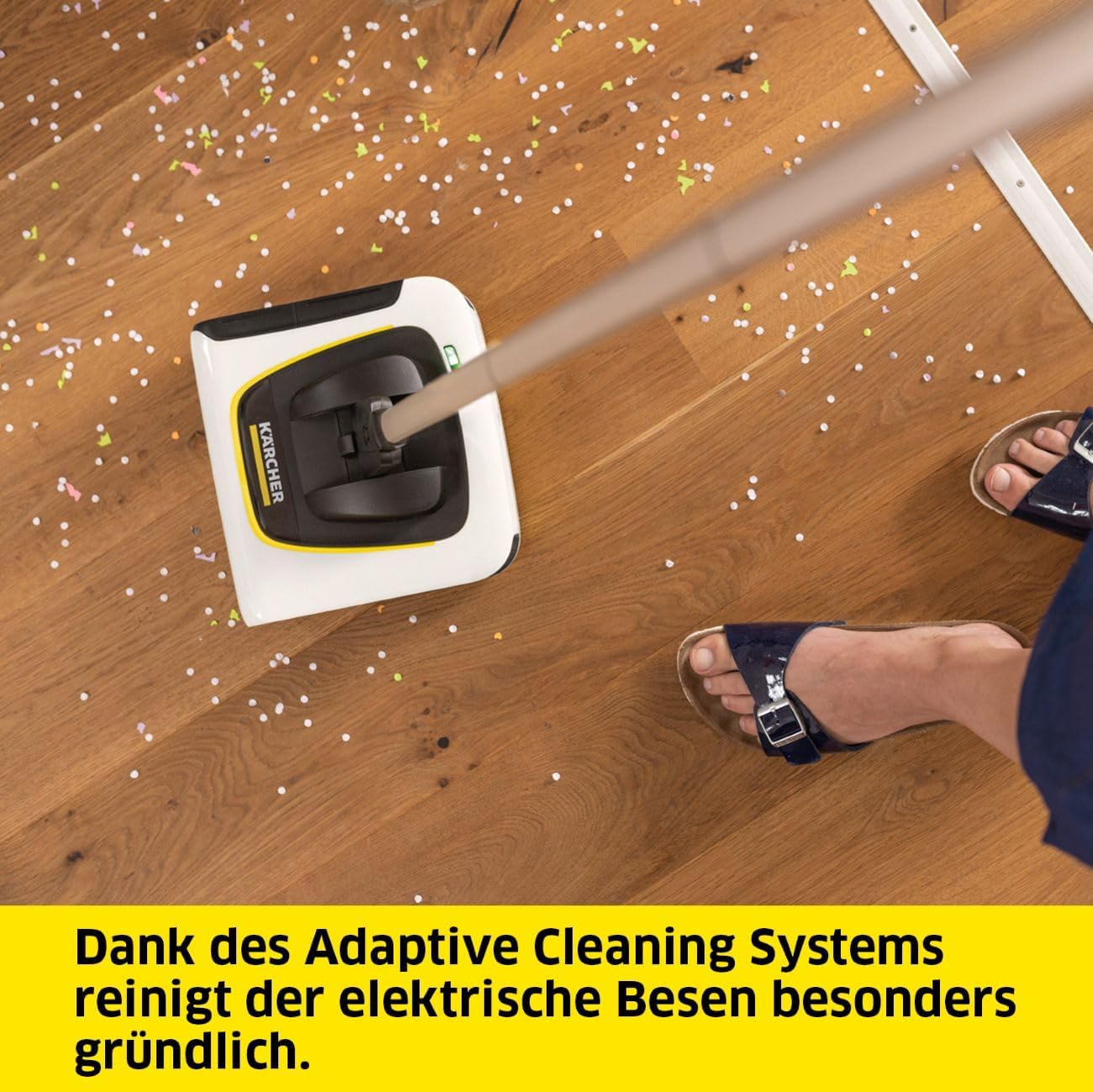 Kärcher Akku-Besen KB 5, elektrischer Besen für die schnelle Bodenreinigung