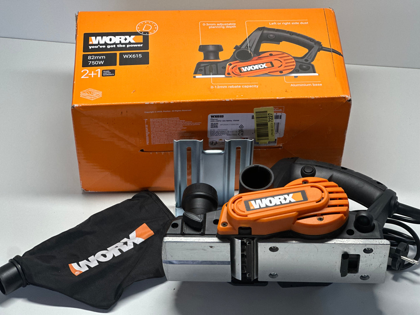 WORX WX615 – leistungsstarker Elektrohobel mit 750W - 82mm Arbeitsbreite