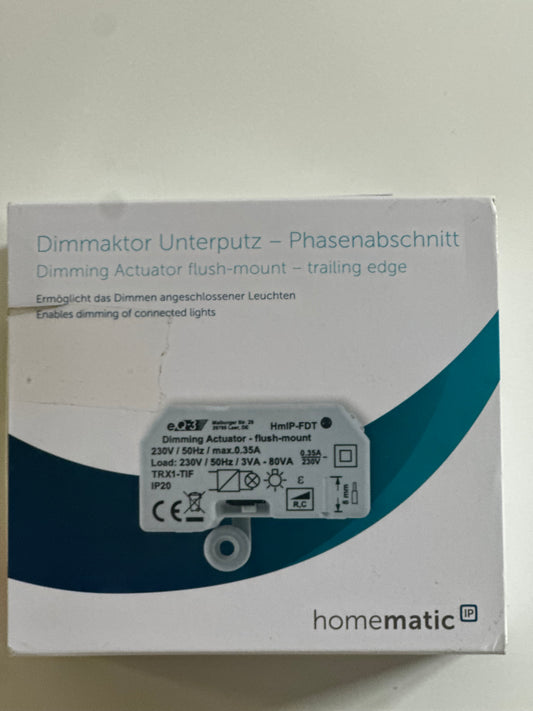 Homematic IP Smart Home Dimmaktor Unterputz – Phasenabschnitt