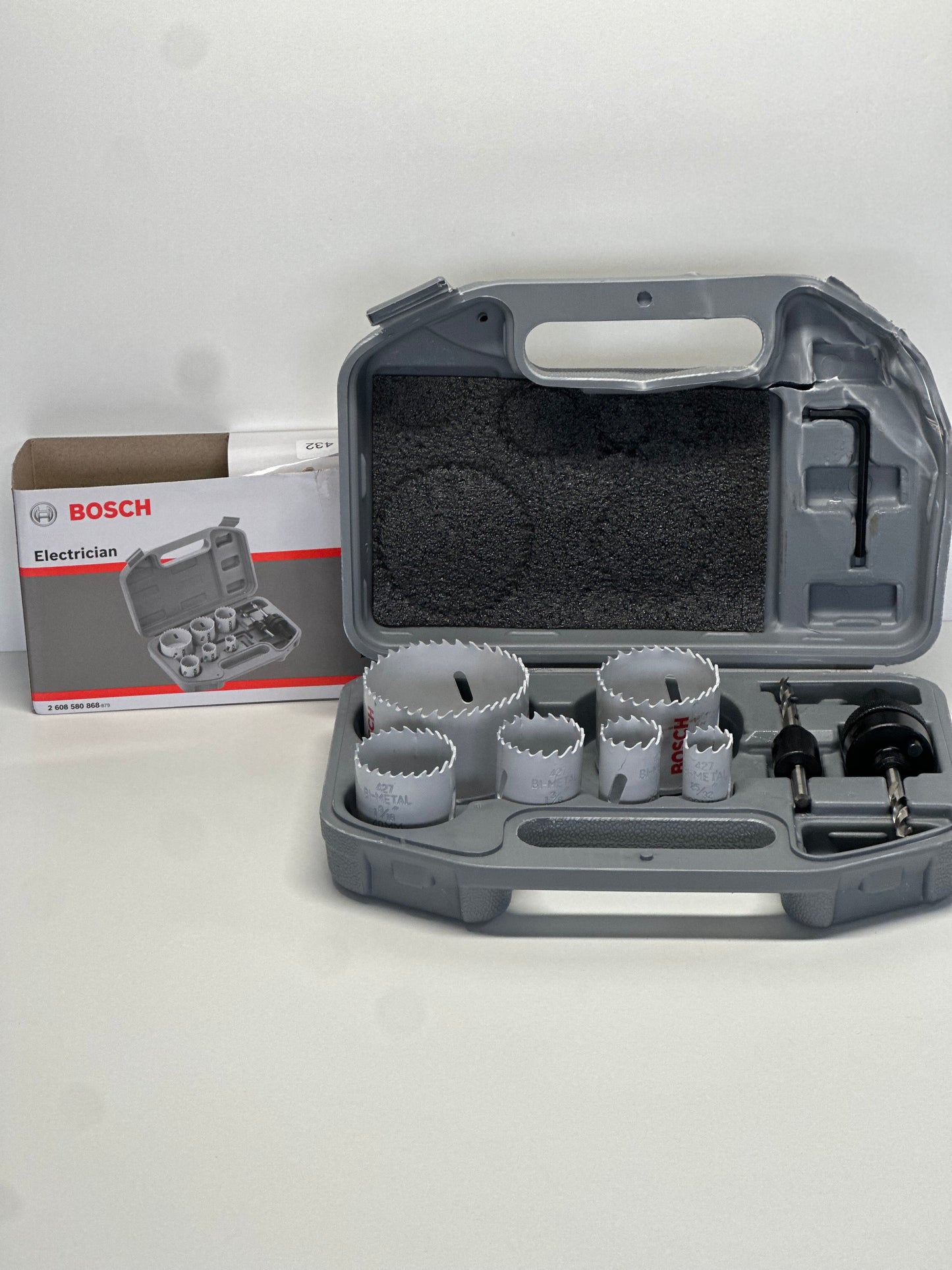 Bosch 9-teiliges HSS-Bimetall-Lochsägenset für Elektriker (Metall, Holz, Ø 20-68 mm, Bohrzubehör)