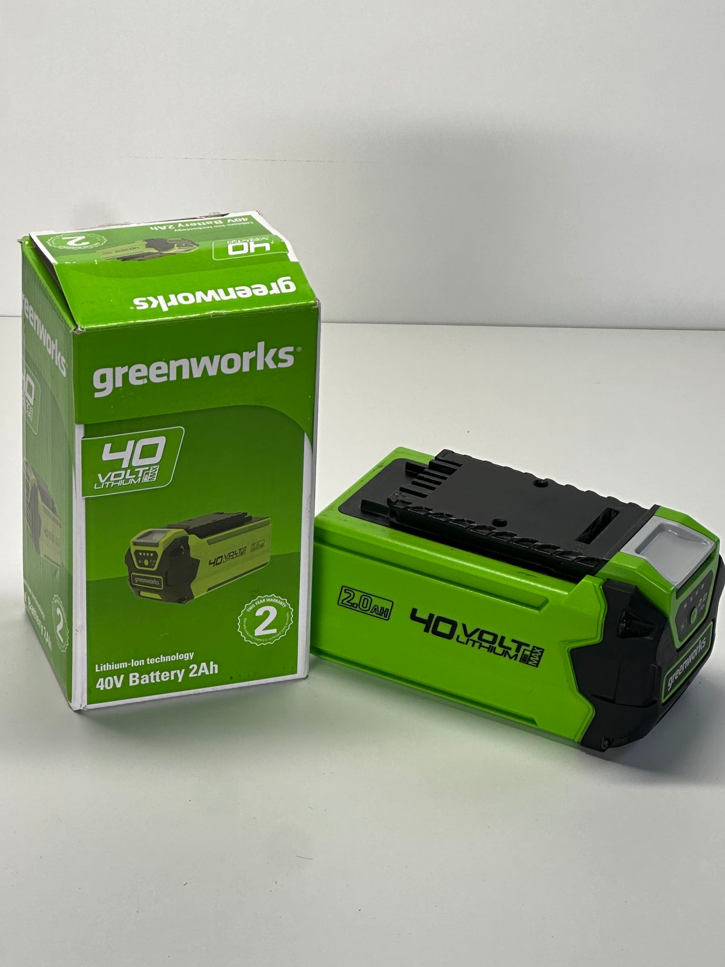 Greenworks 40V Akku - Greenworks 2Ah leistungsstarker Lithium-Ionen Akku für alle Greenworks 40V Garten- und Elektrowerkzeuge