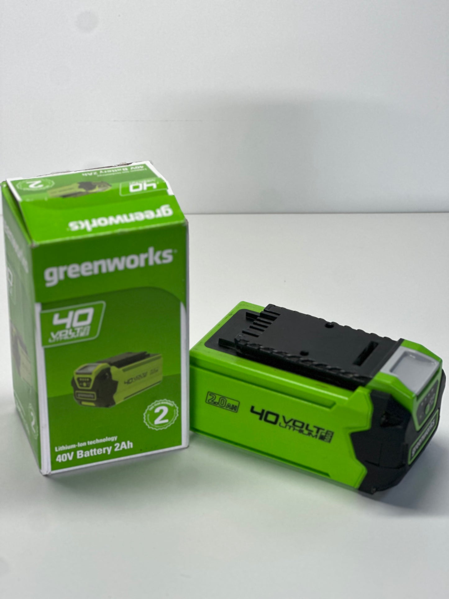 Greenworks 40V Akku - Greenworks 2Ah leistungsstarker Lithium-Ionen Akku für alle Greenworks 40V Garten- und Elektrowerkzeuge